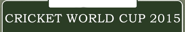 Cricket World Cup 2015